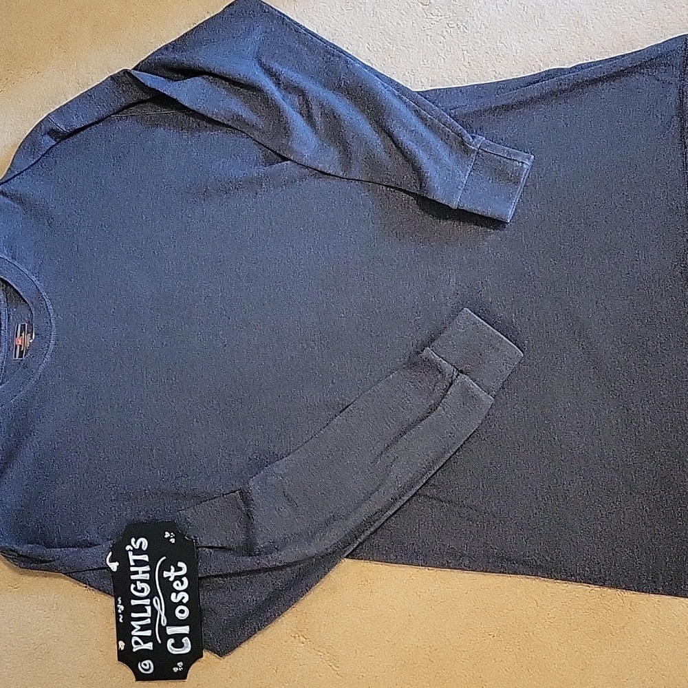 Member's Mark Dark Gray Crewneck Long Sleeve T-Shirt Large